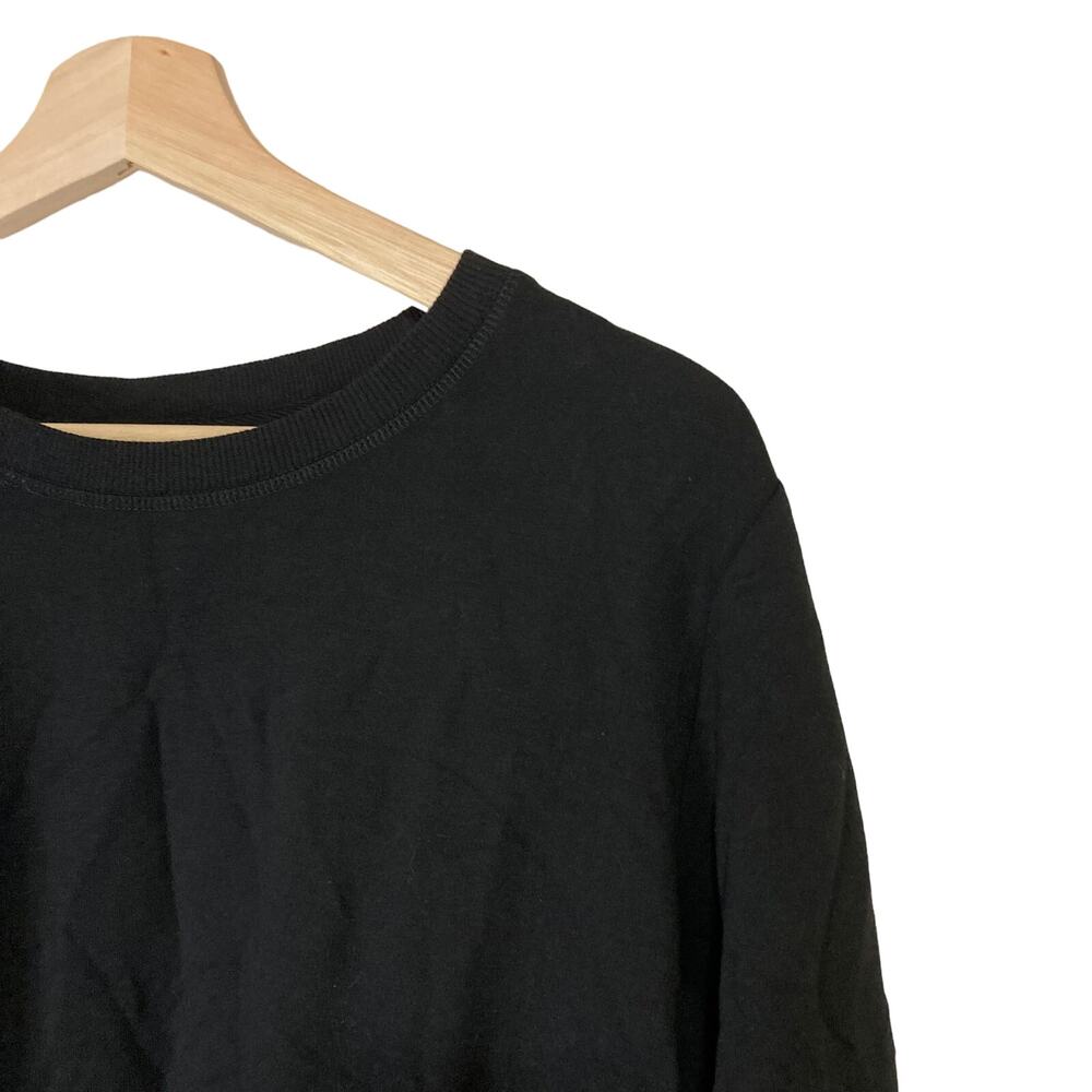 A297782 DENIM & CO Active Crew Neck Long Sleeve Tunic Black L - Picture 2 of 6